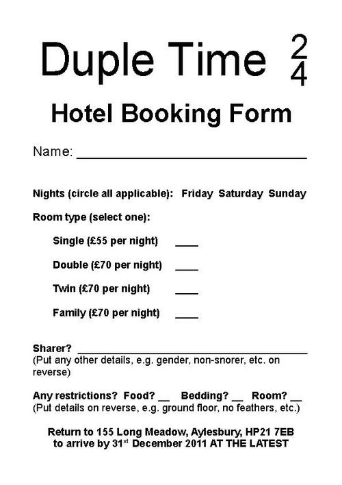 Hotel Booking Form